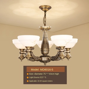 American-Style Copper Chandelier for Large Villa Lighting - Product Image 4