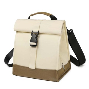 Minimalist Polyester Insulated Leakproof Cooler <b>Backpack</b> with <b>Brown</b> Base Portable Picnic Bag for All Seasons Travel Use - Product Image 1