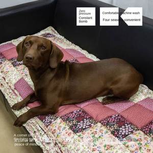 Korean Style Solid Color Quilted Thickened Fabric Extra Large Office & Pet Use Non-slip Machine Washable Cloth <b>Sofa</b> Cushion - Product Image 3