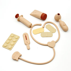 9 piezas al por mayor de silicona juguetes médicos Pretend <span class=keywords><strong>Doctor</strong></span> Toys Set regalo para bebé - Product Image 4