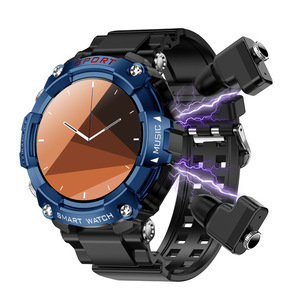 Không dây Earbuds với Heart Rate Monitor T96 thông minh xem Earbuds với tai nghe 2 trong 1 Smartwatch TWS tai nghe thông minh đồng hồ - Product Image 3