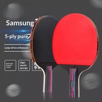 Raquette de tennis de table Yinhe 01B, 5 plis, pour débutant, entraînement, finition une étoile, portable, en bois de peuplier, vitesse rapide, durable, horizontal