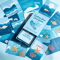 Cartes à Jouer Personnalisables en Papier OEM avec Boîte Rigide à Tiroir pour l'Éducation, le Divertissement Familial et les Voyages