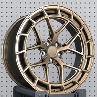 Jantes monobloc forgées 5x114.3, concaves, à rayons en V, couleur champagne, pour BMW G87 M2, AUDI R8, Land Rover, Rolls-Royce, Nissan, 19-22 pouces