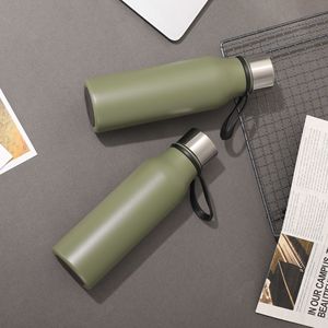 Personalizar 550ml doble pared 304 frasco de acero inoxidable taza botella de agua aislada al vacío con cuerda para acampar - Product Image 3