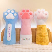 Coussin long en peluche patte de chat Kawaii, doux et moelleux, coussin en forme de patte d'animal, coussin en peluche chaton mignon pour la maison, le canapé, la décoration de la chambre