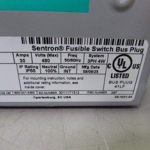 ปลั๊กบัสแบบฟิวส์ TPS4 ป้องกันไฟกระชาก 30A 3 เฟส 4W 480Y/277V ปลั๊กบัส PLC - Product Image 4