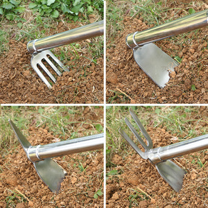 Green Smooth Stainless Steel Small Agricultural Hoe 6in Blade For Horticulture And Agricultural Use - Product Image 5