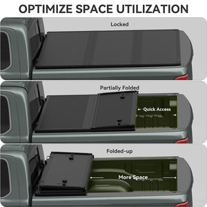 Cubierta Retráctil Rígida de Tres Pliegues para Camioneta, de Aluminio, de Alta Calidad, Marca Ambull, para Dodge y Toyota - Product Image 3