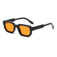 Lunettes de soleil unisexes noires à monture fine et unique, protection UV400, monture carrée, en stock 2026