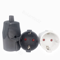 Adaptateur secteur européen 16A 250V, connecteur Schuko type F, prise Schuko, compatible France, Allemagne, Corée, Russie