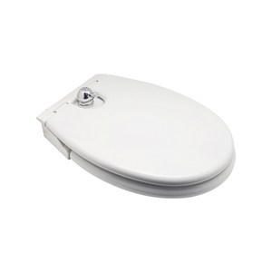 Asiento de Inodoro Termoestable Universal de 50 cm, Alargado, Blanco, con Cierre Lento - Product Image 1