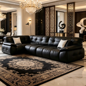 Sofás Modernos Extra Grandes de Cuero Genuino para Sala de Estar, Sofá Cama, Sofá Nube de Lujo, Sofá Seccional con Posiciones <span class=keywords><strong>Tantra</strong></span>, Villa - Product Image 2