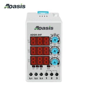 Relais de contrôle de tension numérique miniature scellé à faible consommation AOASIS ADGK-04F avec affichage numérique, protection IP20, temporisation 0,1-10s, 380VAC 5A - Product Image 4