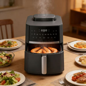 Friteuse à air <span class=keywords><strong>vapeur</strong></span> 7L 1800W mise à niveau 2025 Nouvelle arrivée 2-en-1 <span class=keywords><strong>Vapeur</strong></span> et friture Appareil de cuisine multifonction sain sans huile faible en gras - Product Image 4