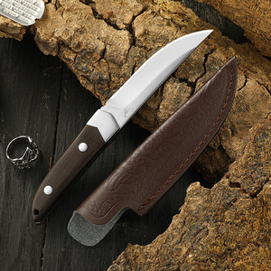 Outdoor Stainless Steel Knife, High Hardness <b>Small</b> Straight Knife, <b>Mirror</b> Finish Camping Hand-Pulled Meat Knife, Integrated - Product Image 4