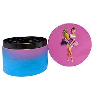 Good Sale Manual Modern Zinc Alloy <b>Herb</b> <b>Grinder</b> 63MM Tobacco <b>Grinder</b> for Accessories Wholesale - Product Image 5