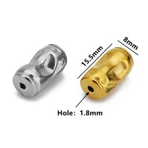 Stainless Steel Cylindrical Beads Gold And Silver Plated Loose Spacers For DIY Jewelry Making <b>Bracelets</b> Necklaces - Product Image 2
