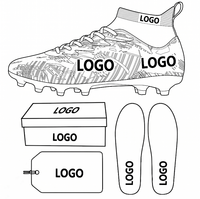 Chaussures de football professionnelles à crampons longs FG, légères et rapides, Botas De Futebol OEM ODM