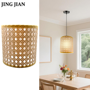 OEM &amp; ODM Customizable Minimalist Modern <strong>Rattan</strong> Lampshade Fabric <strong>Shades</strong> Weave Light Covers for Pendant <strong>Lamp</strong> Decorate - Product Image 6