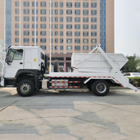 Camion benne basculante HOWO 4X2 300HP à bras articulé, diesel manuel, norme Euro 2, pour collecte de déchets, chargement de conteneurs et compactage de recyclage