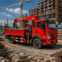 Grue mobile montée sur camion, contrôle précis, grande capacité pour les travaux de construction et d'infrastructure