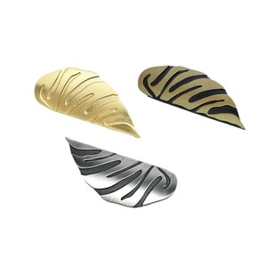 Leaf-Shaped Furniture Handle Zinc Alloy Novelty Design Scandinavian Style For Wardrobe Cabinet <b>Doors</b> Durable <b>Door</b> <b>Knob</b> - Product Image 5
