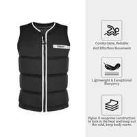 Rompi keselamatan selancar dewasa bersertifikat CE dapat disesuaikan jaket apung tinggi untuk olahraga air Kayaking renang Wakeboarding