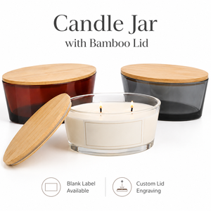 Frascos de vidrio ámbar vacíos con tapas para hacer velas y empaques al por mayor - Product Image 2