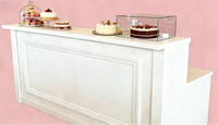 Comptoir de bar portable, élégant et minimaliste, au design rectangulaire classique et moderne, idéal pour les mariages, les événements et les fêtes en plein air