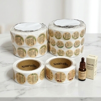 Étiquettes autocollantes rondes imprimées sur mesure, imperméables, pour bouteilles d'huiles essentielles, étiquettes pour huile de tea tree, logo personnalisé