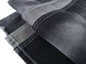 Rollos flameados de poliéster spandex de algodón de alta calidad de tela vaquera para jeans <span class=keywords><strong>y</strong></span> pantalones fabricante en China - Product Image 2