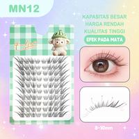 Kit d'extensions de cils en grappe faites à la main pour la vente en gros, cils individuels en grappe de style naturel, épaisseur 0,07 mm, faux cils