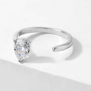 Bague ouverte tendance RAKOL RP2159 2025 en argent avec chaîne ajustable, bague unique en argent 925 - Product Image 4