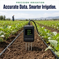 Sonde de haute précision 3-en-1 RS485 pour température, humidité et conductivité électrique du sol, étanche IP68, haute précision 2% pour l'agriculture intelligente