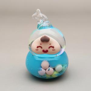 Llavero Huluwa de acrílico viral con arena movediza de aceite, serie de cuentas de caramelo color leche, estilo de dibujos animados lindo, modelo 102 para llave de coche - Product Image 4