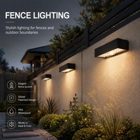 Applique Murale Solaire 150LM/W, Luminaire Extérieur LED Haute Luminosité avec Boîtier Ignifuge IP65, Garantie 3 Ans pour Jardin et Terrasse