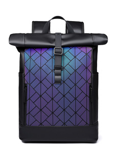 High-End Men's Laptop <b>Backpack</b> Double-Back Functional <b>Roll</b>-Top Design Stylish Workwear Polyester & Waterproof - Product Image 6