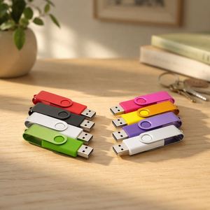 Clé USB 2.0 durable multi-capacités avec cadre métallique pivotant et logo personnalisé pour les cadeaux des invités d'événements de lancement de nouveaux produits - Product Image 1