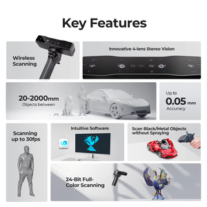 Creality Lite 3D เครื่องสแกนแบบพกพาไร้สาย 0.05 มม. สแกนสีเต็มรูปแบบ ป้องกันการสั่นไหว Lite Wireless เครื่องสแกนไร้สายแบบพกพา - Product Image 1