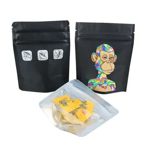 Sacos estampados personalizados com zíper de 3.5g, embalagens de biscoitos e biscoitos com estampa de doces