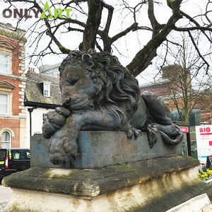 <span class=keywords><strong>Statua</strong></span> di leone di guardia a grandezza naturale in bronzo ruggente per la decorazione del giardino all'aperto - Product Image 4