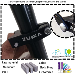 Collier <span class=keywords><strong>de</strong></span> <span class=keywords><strong>selle</strong></span> <span class=keywords><strong>de</strong></span> vélo en alliage d'aluminium YT Wholesale S-63 31,8 mm <span class=keywords><strong>de</strong></span> hauteur 14,3 mm pour VTT et vélo <span class=keywords><strong>de</strong></span> route - Product Image 3