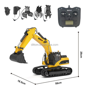HuiNa1580up, <span class=keywords><strong>Excavadora</strong></span> de Metal de Ingeniería de Construcción 6 en 1, Totalmente Funcional, Escala 1:14, 32 Canales, 2.4G y Control por Aplicación, Modelo de Vehículo de Metal - Product Image 1