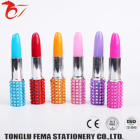 Stylo flottant 3d avec paillettes, stylo liquide en forme de rouge à lèvres