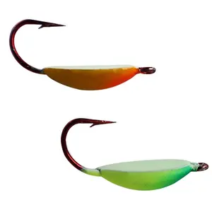 Ice Fishing Lure Kit Glowing Paint Jig untuk Musim Dingin Ice Jigging Crappie Sunfish Bertengger Walleye Pike Ice Jigs