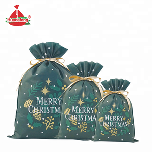 <strong>Christmas</strong> Non Woven Drawstring Luxury <strong>Bags</strong> Cheap <strong>Christmas</strong> <strong>Gift</strong> <strong>Bag</strong> Custom Logo Shopping Slogan - Product Image 2
