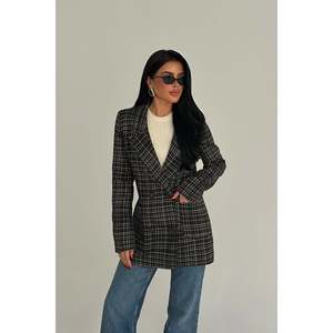 Chaqueta Kody a cuadros negra para mujer - Product Image 2