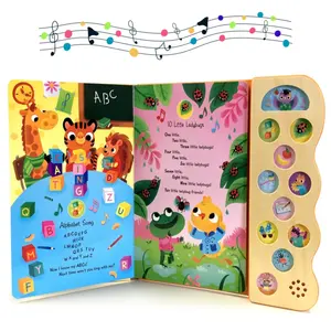 Module de son Mp3 avec boutons poussoirs, livre audio, en led, pour enfants avec pépinière, élevé