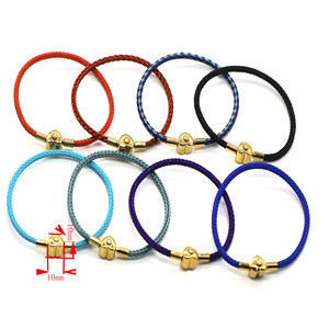 Bracciale fatto a mano con chiusura a cuore 18K in <span class=keywords><strong>filo</strong></span> di acciaio alla moda con stringa braccialetto di <span class=keywords><strong>amicizia</strong></span> fai da te - Product Image 1